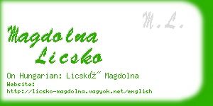 magdolna licsko business card